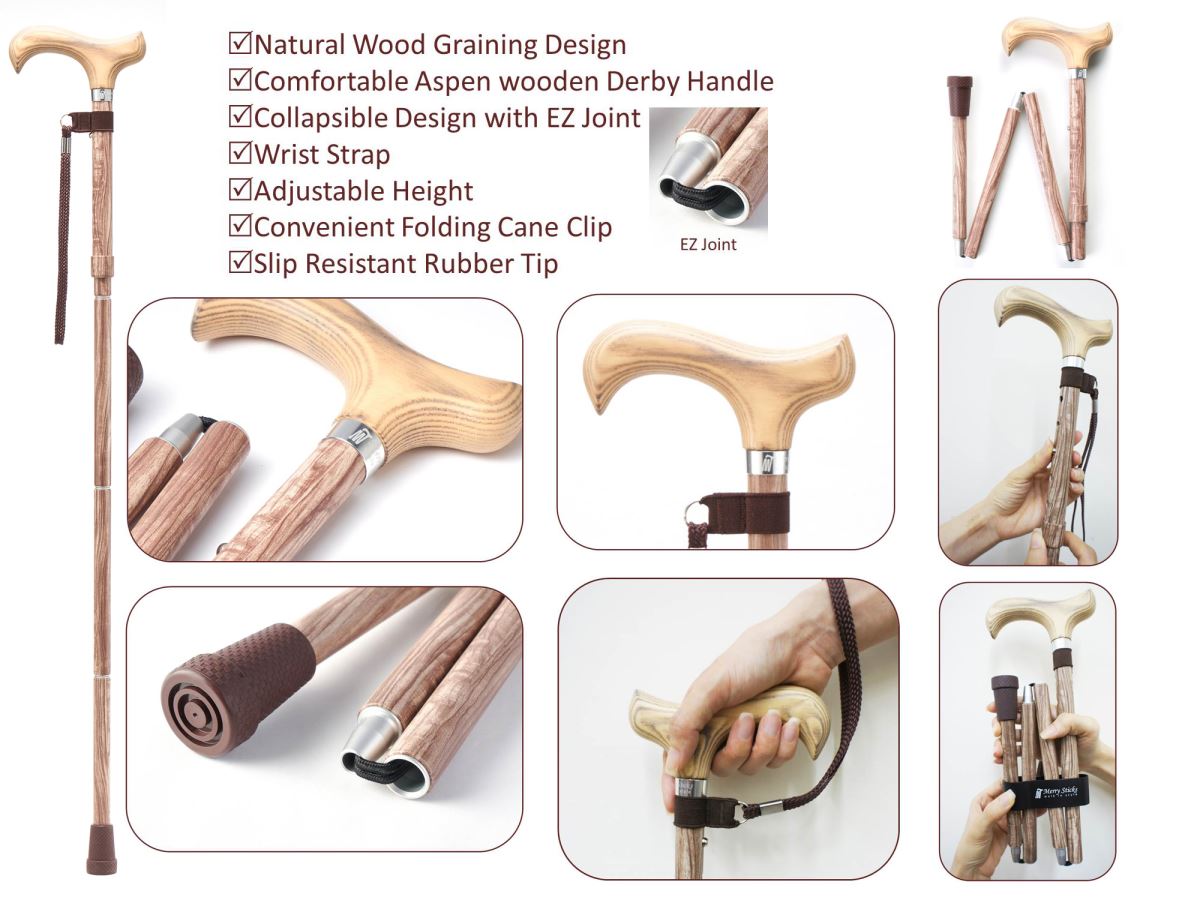Merry Sticks - Natural Wood Graining Series Walking Canes